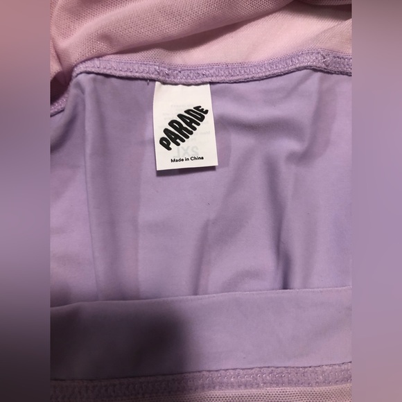 Parade lavender showoff tank bodysuit-silky and mesh fabric, 3X - Picture 3 of 8